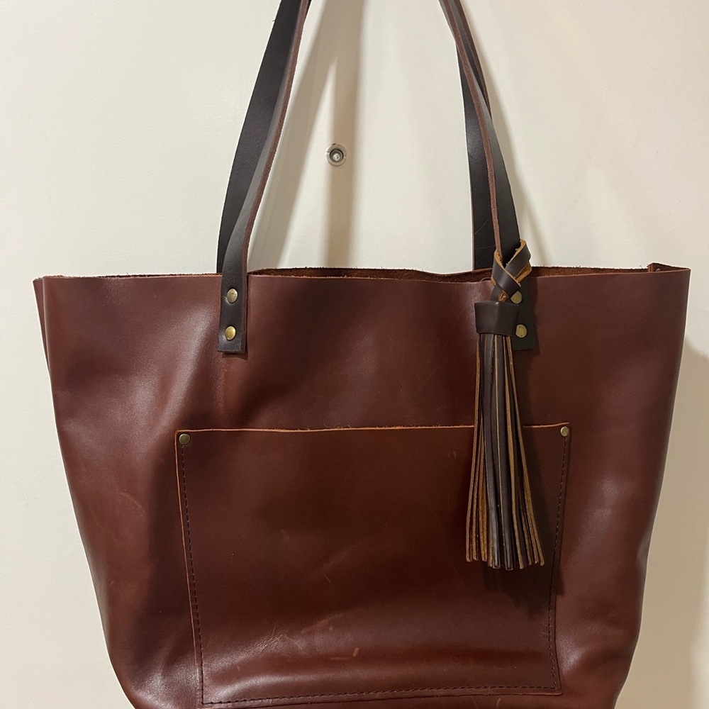 Portland Leather Brown Tote Bag